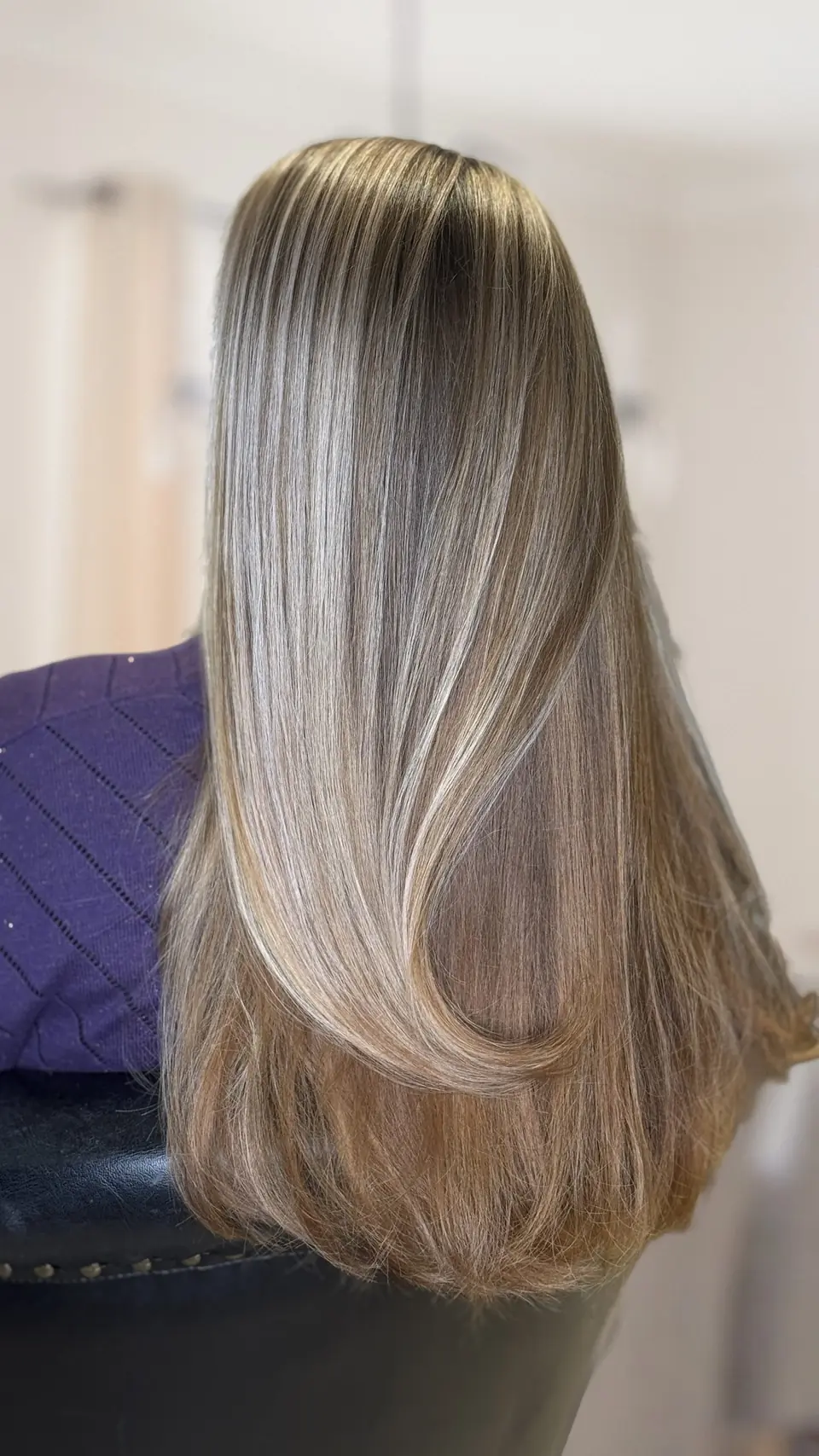 Balayage s prechodom do blond, dlhé vlasy